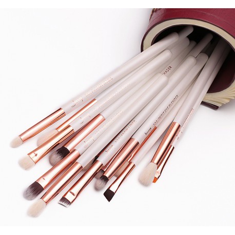 Jessup T217 Brushes Set White/Rose Gold zestaw 15 pędzli do makijażu oczu Jessup T217 Brushes Set White/Rose Gold zestaw 15 pędzli do makijażu oczu