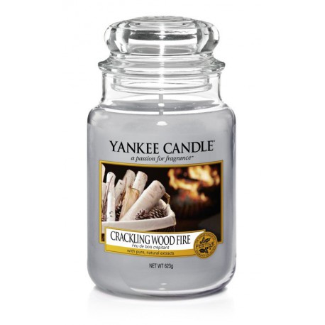 Yankee Candle Crackling Wood Fire słoik duży świeca zapachowa