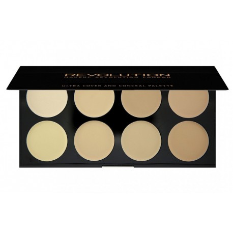 Makeup Revolution paleta 8 korektorów Light Ultra Cover and Conceal Palette Makeup Revolution paleta 8 korektorów Light Ultra Cover and Conceal Palette