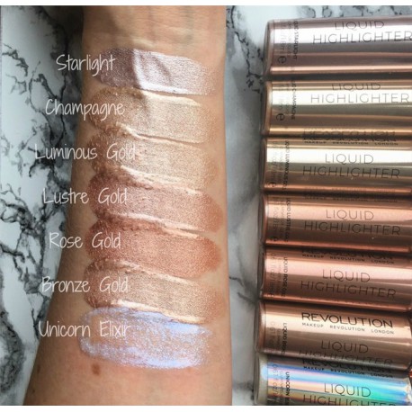 Makeup Revolution Liquid Highlighter Liquid - Luminous Gold - płynny rozświetlacz Makeup Revolution Liquid Highlighter Liquid - Luminous Gold - płynny rozświetlacz
