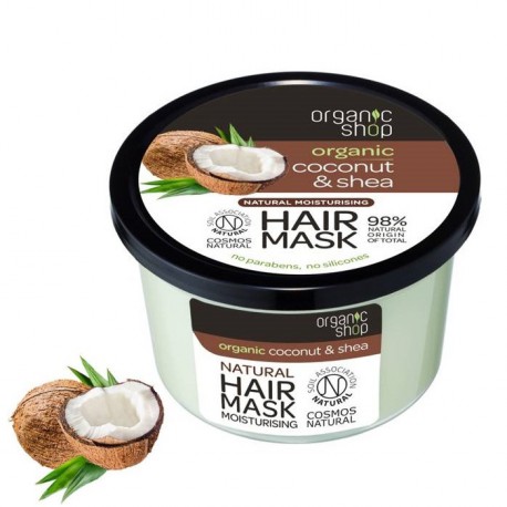 Organic Shop - Organiczny Kokos i masło Shea - maska do włosów - nawilżenie 250 ml