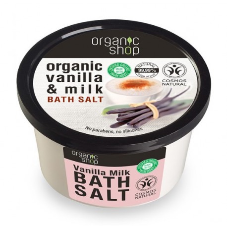 Organic Shop Bath Salt - Organiczna Wanilia i Mleko - sól do kąpieli 250 ml