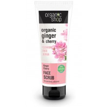 Organic Shop - Organiczny imbir i wiśnia - oczyszczający scrub do twarzy 75 ml