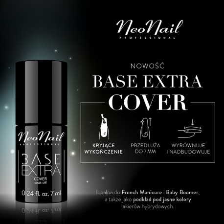 Neonail Base Extra Cover samopoziomująca baza budująca UV 7 ml