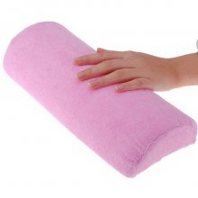 Poduszka pod dłoń do manicure z frotty - różowa