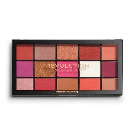Makeup Revolution Reloaded - Red Alert - paleta 15 cieni do powiek