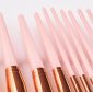 GlamRush Zestaw pędzli do makijażu - Pink - Gold Brush Set G180 - 10 szt. + etui/kosmetyczka