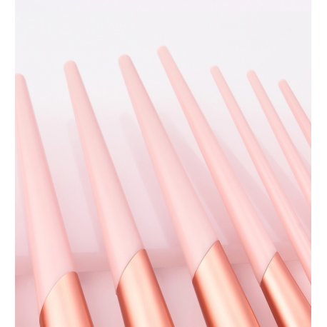 GlamRush Zestaw pędzli do makijażu - Romantic Pink Brush Set G190 - 11 szt. + etui/kosmetyczka