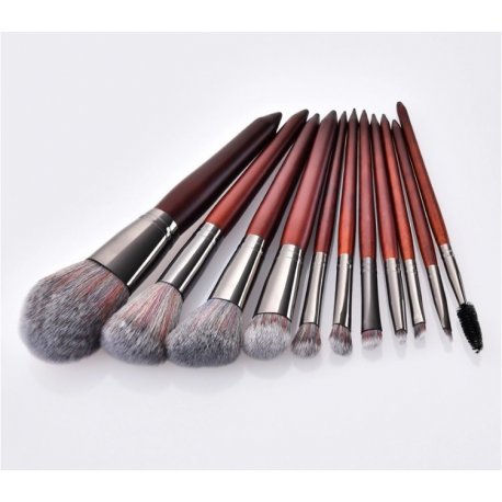 GlamRush Zestaw pędzli do makijażu - Wooden Brush Set G230 - 11 szt. + etui/kosmetyczka GlamRush Zestaw pędzli do makijażu - Wooden Brush Set G230 - 11 szt. + etui/kosmetyczka