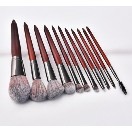 GlamRush Zestaw pędzli do makijażu - Wooden Brush Set G230 - 11 szt. + etui/kosmetyczka GlamRush Zestaw pędzli do makijażu - Wooden Brush Set G230 - 11 szt. + etui/kosmetyczka