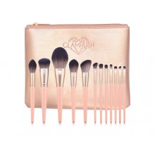 GlamRush Zestaw pędzli do makijażu - Luxury Rose Gold Brush Set G170 - 13 szt. + etui/kosmetyczka GlamRush Zestaw pędzli do makijażu - Luxury Rose Gold Brush Set G170 - 13 szt. + etui/kosmetyczka