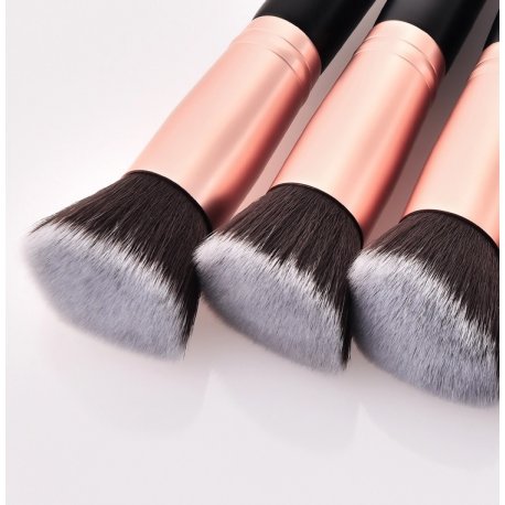 GlamRush Zestaw pędzli do makijażu - Kabuki Black - Rose Gold Brush Set G270 - 14 szt. + etui/kosmetyczka GlamRush Zestaw pędzli do makijażu - Kabuki Black - Rose Gold Brush Set G270 - 14 szt. + etui/kosmetyczka
