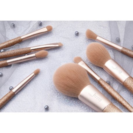 Jessup T266 Shining Party (Golden) Brush Set - zestaw pędzli do makijażu 8 szt. Jessup T266 Shining Party (Golden) Brush Set - zestaw pędzli do makijażu 8 szt.