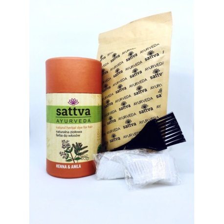 Sattva Henna - Amla - Naturalna ziołowa farba do włosów 150g Sattva Henna - Amla - Naturalna ziołowa farba do włosów 150g