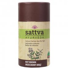 Sattva Henna - Nut Brown - Naturalna ziołowa farba do włosów 150g