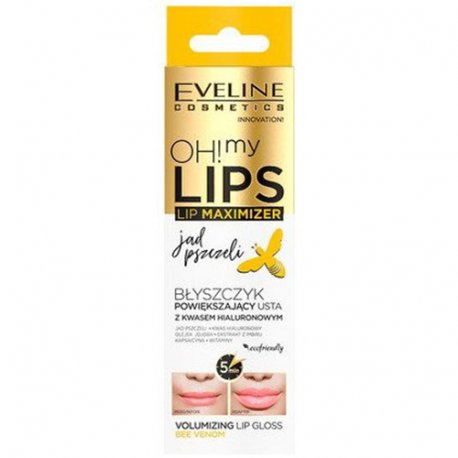Eveline Oh my lips! Lips maximizer - Jad pszczeli - błyszczyk powiększający usta z kwasem hialuronowym 4,5ml