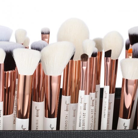 Jessup T215 Brushes Set White/Rose Gold zestaw 25 pędzli do makijażu Jessup T215 Brushes Set White/Rose Gold zestaw 25 pędzli do makijażu