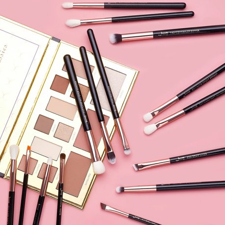 Jessup T157 Brushes Set Black/Rose Gold zestaw 15 pędzli do makijażu oczu Jessup T157 Brushes Set Black/Rose Gold zestaw 15 pędzli do makijażu oczu