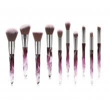 Crystal Purple Brush Set - Zestaw 10 pędzli do makijażu