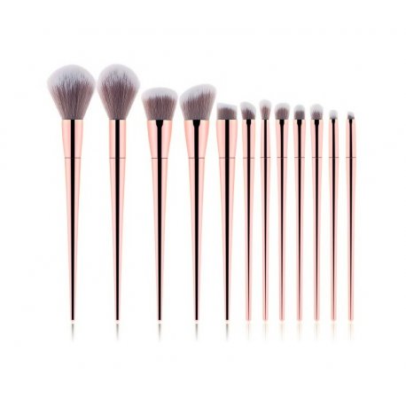 Metallic Rose Gold Brush Set - Zestaw 12 pędzli do makijażu