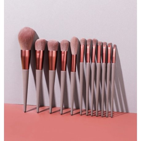 GlamRush Zestaw pędzli do makijażu - Copper Brown Brush Set G340 - 12 szt. + etui/kosmetyczka GlamRush Zestaw pędzli do makijażu - Copper Brown Brush Set G340 - 12 szt. + etui/kosmetyczka