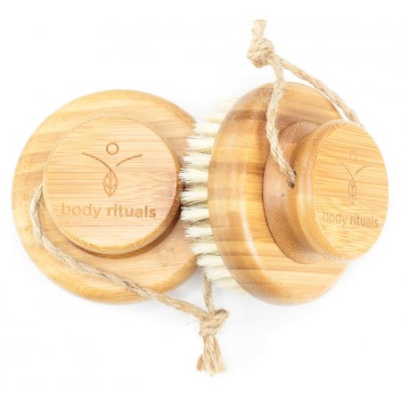 Body Rituals drewniana szczotka do masażu na sucho i mokro z włosiem z dzika Body Rituals drewniana szczotka do masażu na sucho i mokro z włosiem z dzika