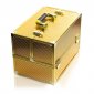 GlamRush złoty kuferek na kosmetyki, hybrydy - Gold L