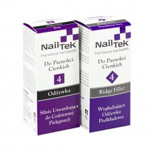 Nail Tek 4 Duo zestaw dwóch odżywek do cienkich paznokci Foundation Xtra + 2 Ridge Filler