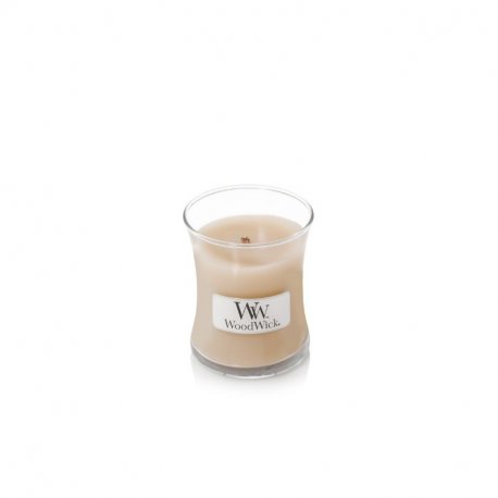 Woodwick White Honey - mała świeca zapachowa