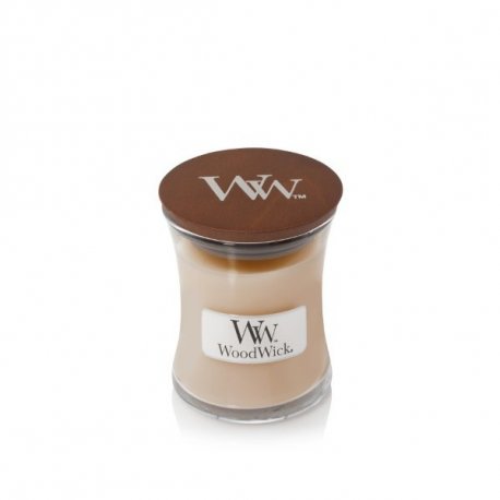 Woodwick White Honey - mała świeca zapachowa
