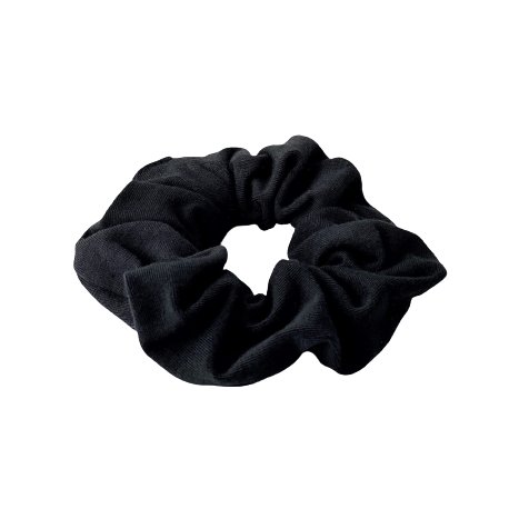 Anwen Bawełniana scrunchie - czarna gumka do włosów