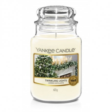Yankee Candle Christmas Twinkling Lights słoik duży świeca zapachowa 623 g