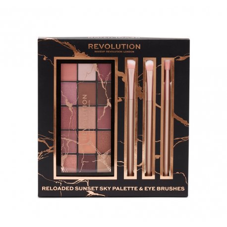 Makeup Revolution Reloaded Sunset Sky Palette & Eye Brush Set - Zestaw świąteczny