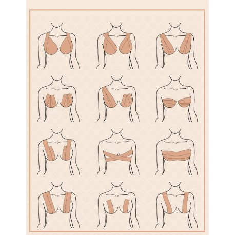 Body Rituals Breast Tape - Taśma unosząca biust + 10 osłonek - 5 cm x 5 m