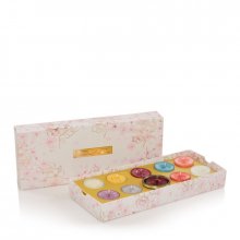 Yankee Candle Sakura Blossom Festival zestaw 10 tealightów + świecznik w pudełku