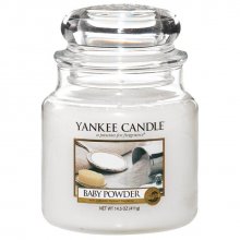 Yankee Candle Baby Powder słoik średni świeca zapachowa