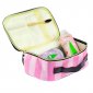 Tatadu - Kosmetyczka podróżna kuferek - różowa w paski
