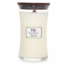 Woodwick White Teak - Duża świeca zapachowa