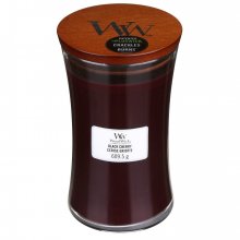 Woodwick Black Cherry - Duża świeca zapachowa