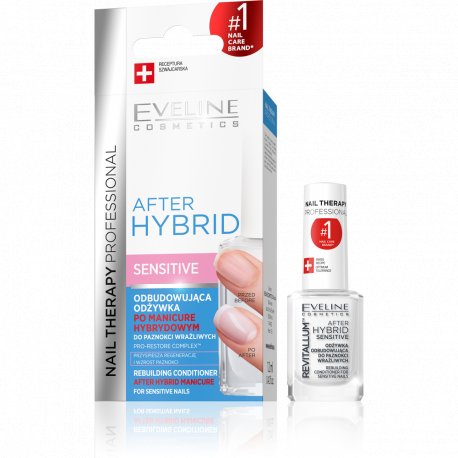 Eveline Nail Terapy After Hybrid Odbudowująca Odżywka Do Wrażliwych Paznokci Po Manicure hybrydowym 12 ml