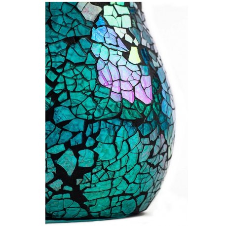 Wazon , Świecznik - Laguna Turquoise Mosaic - mozaika - Duży