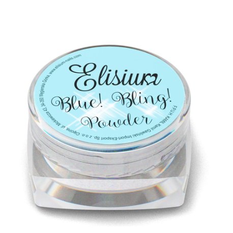 Elisium Blue Bling Powder - Pyłek do paznokci 0,4 g