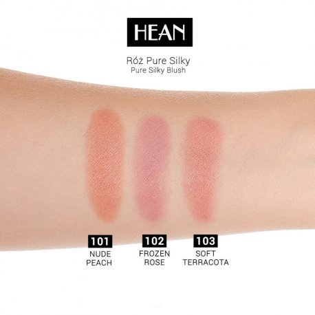 Hean Pure Silky Blush - Róż do policzków 101 Nude Peach 4g