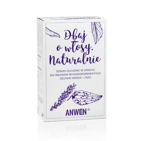 Anwen - Zestaw do olejowania włosów wysokiejporowatości - Olej ,maska , atomizer
