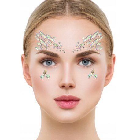 Samoprzylepne naklejki na twarz z kryształkami 3D - YT02