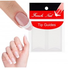 French Nail Tip Guides naklejki do french manicure - półokrągłe