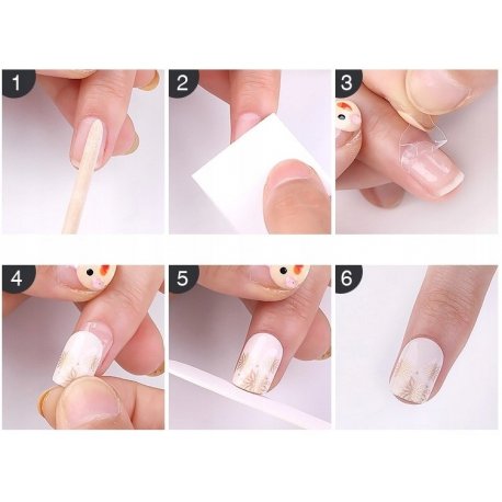 Tipsy, sztuczne paznokcie - P0015-19 - 24 tipsy