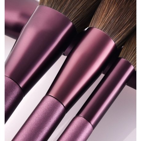 GlamRush Zestaw pędzli do makijażu - Purple Brush Set G220 - 12 szt. + etui/kosmetyczka