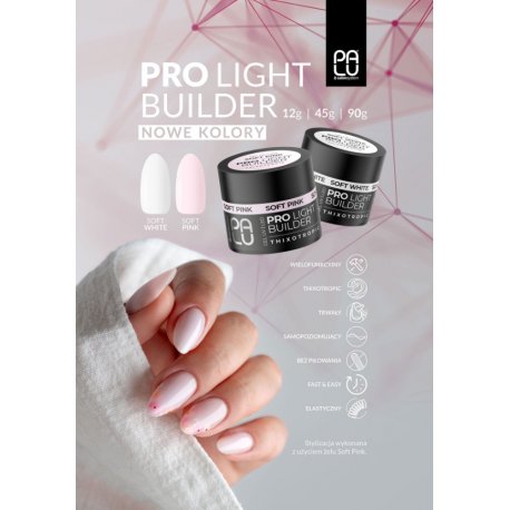 Palu Pro Light Builder - Profesjonalny Żel Budujący UV - Soft Pink 45g