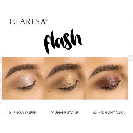 Claresa Flash Eyeshadow - Iskrzący cień do powiek - 02 Snake Stone 3g